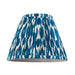 25cm Tapered cylinder Lamp Shade - Marlin blue fabric - Pleated Spot Handcrafted Light