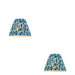 2 PACK 25cm Tapered cylinder Lamp Shade - Marlin blue fabric - Pleated Spot Handcrafted Light