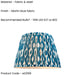 35cm Tapered cylinder Lamp Shade - Marlin blue fabric - Pleated Spot Handcrafted Light