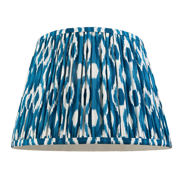 2 PACK 35cm Tapered cylinder Lamp Shade - Marlin blue fabric - Pleated Spot Handcrafted Light