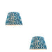 2 PACK 35cm Tapered cylinder Lamp Shade - Marlin blue fabric - Pleated Spot Handcrafted Light