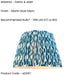 2 PACK 40cm Tapered cylinder Lamp Shade - Marlin blue fabric - Pleated Spot Handcrafted Light