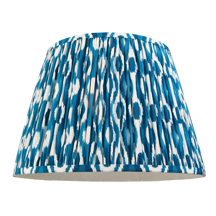2 PACK 40cm Tapered cylinder Lamp Shade - Marlin blue fabric - Pleated Spot Handcrafted Light