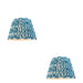 2 PACK 40cm Tapered cylinder Lamp Shade - Marlin blue fabric - Pleated Spot Handcrafted Light