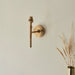 Dimmable Wall Light - Brushed aged brass plate - Timeless Straight Arm Scone