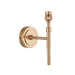Dimmable Wall Light - Brushed aged brass plate - Timeless Straight Arm Scone