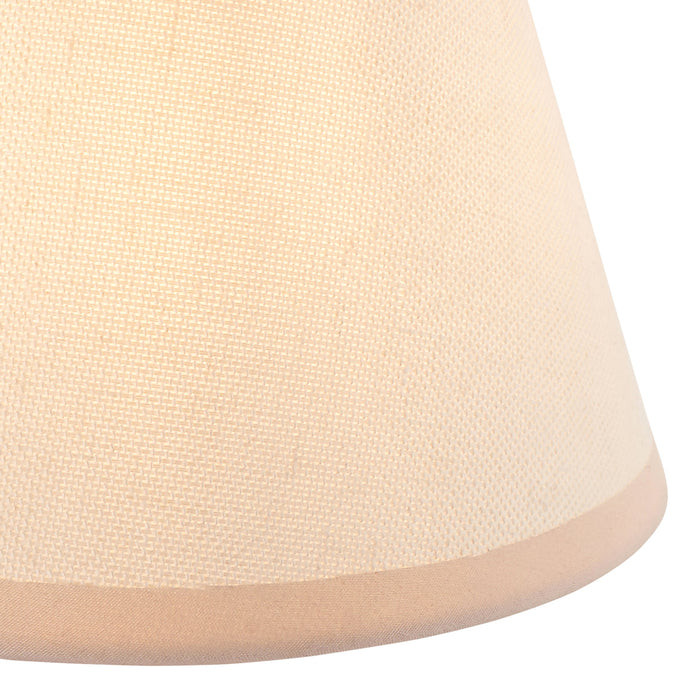 16cm Tapered cylinder Lamp Shade - Vintage white & almond white fabric Light