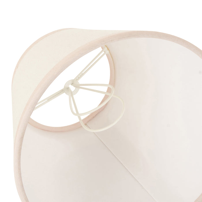 16cm Tapered cylinder Lamp Shade - Vintage white & almond white fabric Light