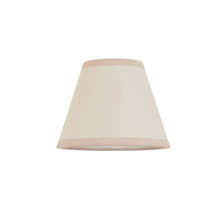 16cm Tapered cylinder Lamp Shade - Vintage white & almond white fabric Light