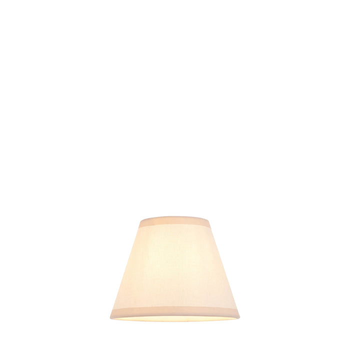 16cm Tapered cylinder Lamp Shade - Vintage white & almond white fabric Light