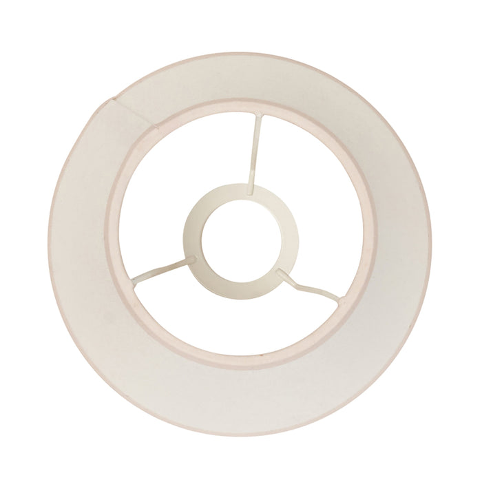 2 PACK 20cm Tapered cylinder Lamp Shade - Vintage white & almond white fabric Light
