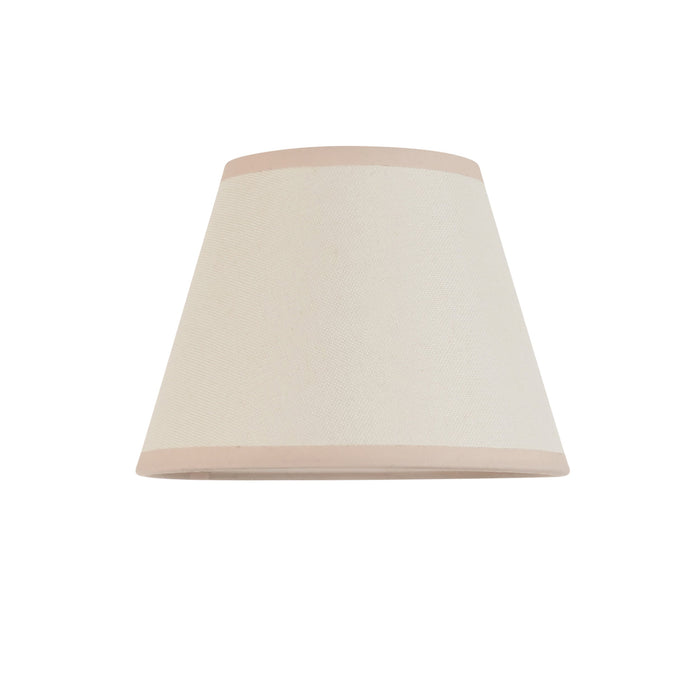 20cm Tapered cylinder Lamp Shade - Vintage white & almond white fabric Light