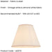 2 PACK 25cm Tapered cylinder Lamp Shade - Vintage white & almond white fabric Light