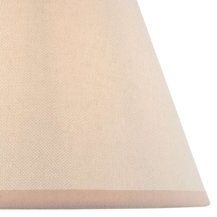 2 PACK 25cm Tapered cylinder Lamp Shade - Vintage white & almond white fabric Light