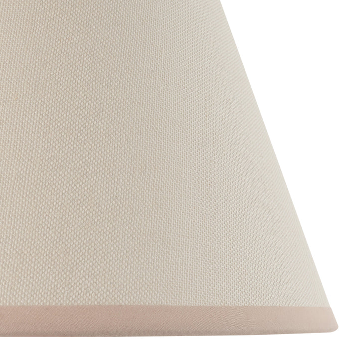 2 PACK 25cm Tapered cylinder Lamp Shade - Vintage white & almond white fabric Light