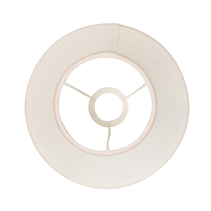 25cm Tapered cylinder Lamp Shade - Vintage white & almond white fabric Light