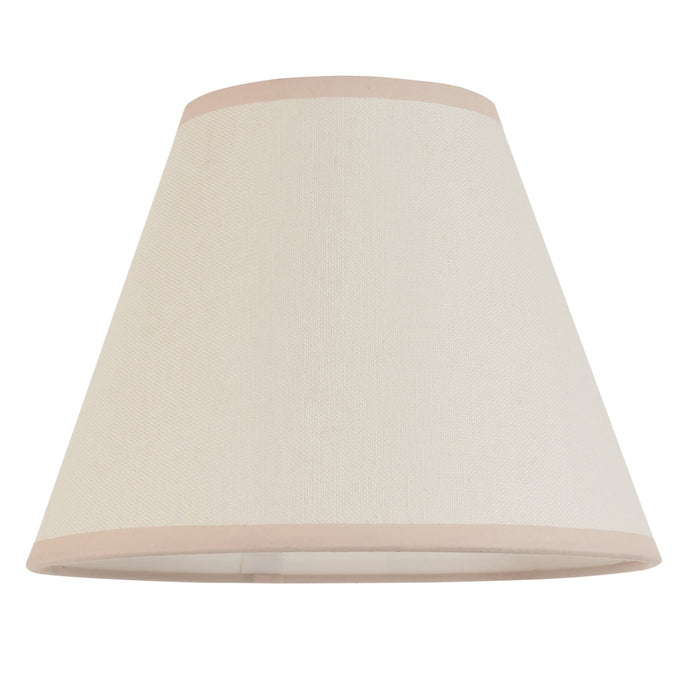 25cm Tapered cylinder Lamp Shade - Vintage white & almond white fabric Light