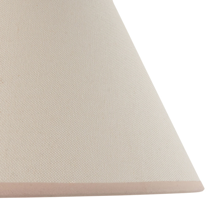 2 PACK 30cm Tapered cylinder Lamp Shade - Vintage white & almond white fabric Light