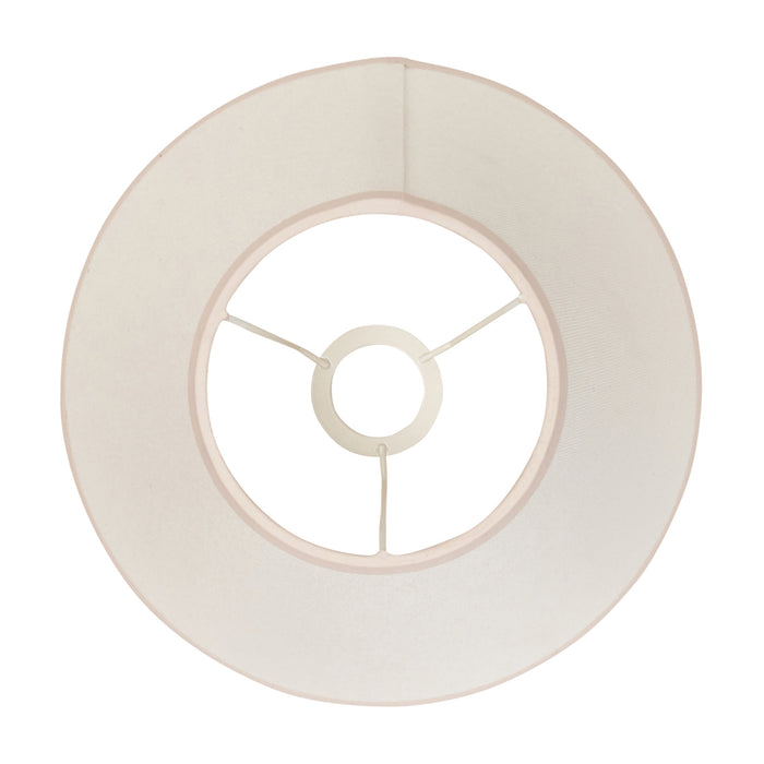 30cm Tapered cylinder Lamp Shade - Vintage white & almond white fabric Light