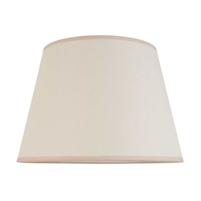 2 PACK 40cm Tapered cylinder Lamp Shade - Vintage white & almond white fabric Light