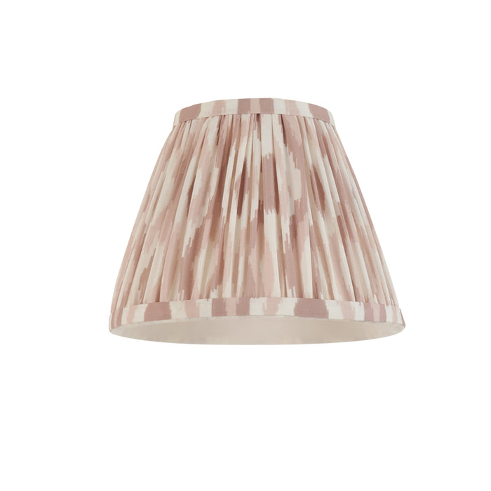 16cm Tapered cylinder Lamp Shade - Neutral print fabric - Pleated Spot Handcrafted Light