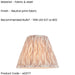 2 PACK 25cm Tapered cylinder Lamp Shade - Neutral print fabric - Pleated Spot Handcrafted Light