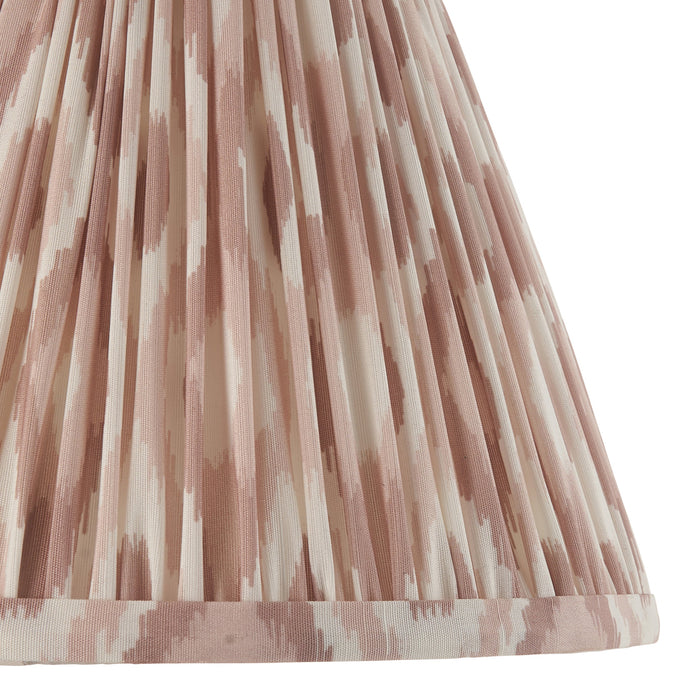 2 PACK 25cm Tapered cylinder Lamp Shade - Neutral print fabric - Pleated Spot Handcrafted Light