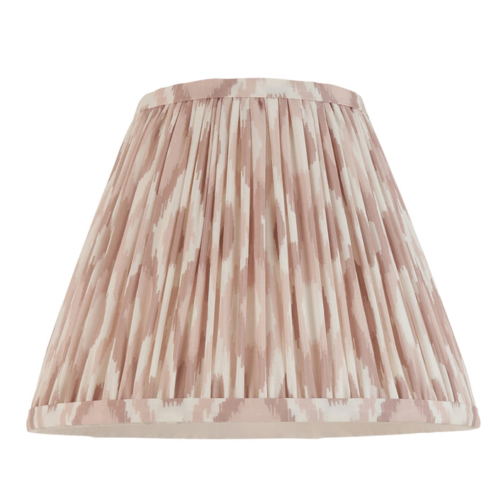 25cm Tapered cylinder Lamp Shade - Neutral print fabric - Pleated Spot Handcrafted Light