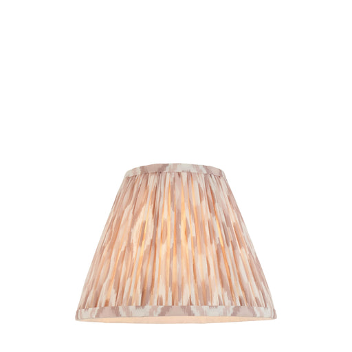 25cm Tapered cylinder Lamp Shade - Neutral print fabric - Pleated Spot Handcrafted Light