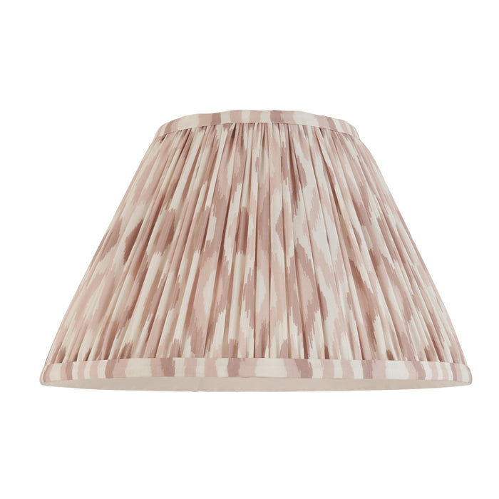 30cm Tapered cylinder Lamp Shade - Neutral print fabric - Pleated Spot Handcrafted Light
