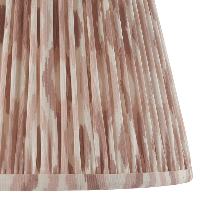 2 PACK 35cm Tapered cylinder Lamp Shade - Neutral print fabric - Pleated Spot Handcrafted Light