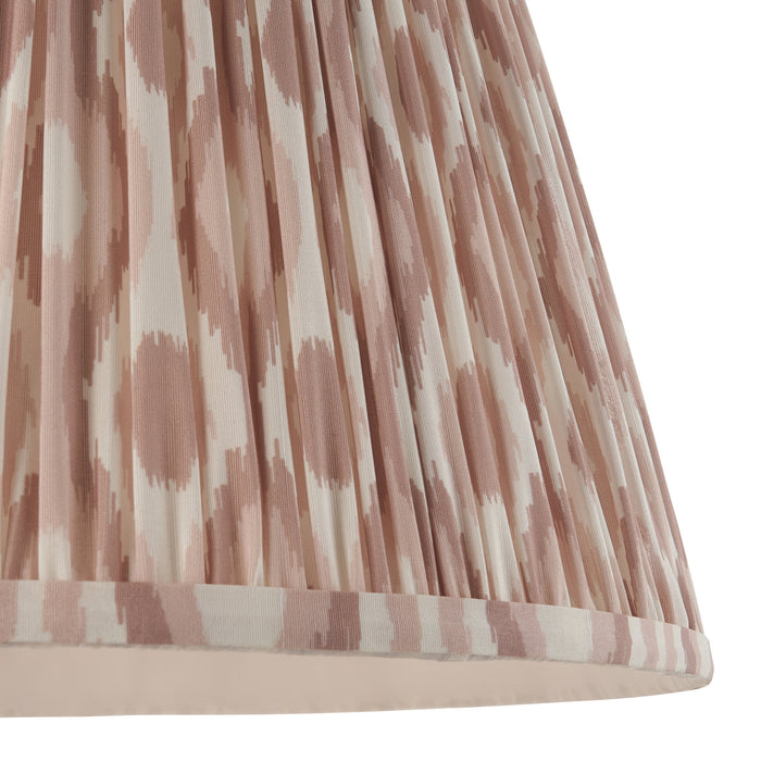 40cm Tapered cylinder Lamp Shade - Neutral print fabric - Pleated Spot Handcrafted Light