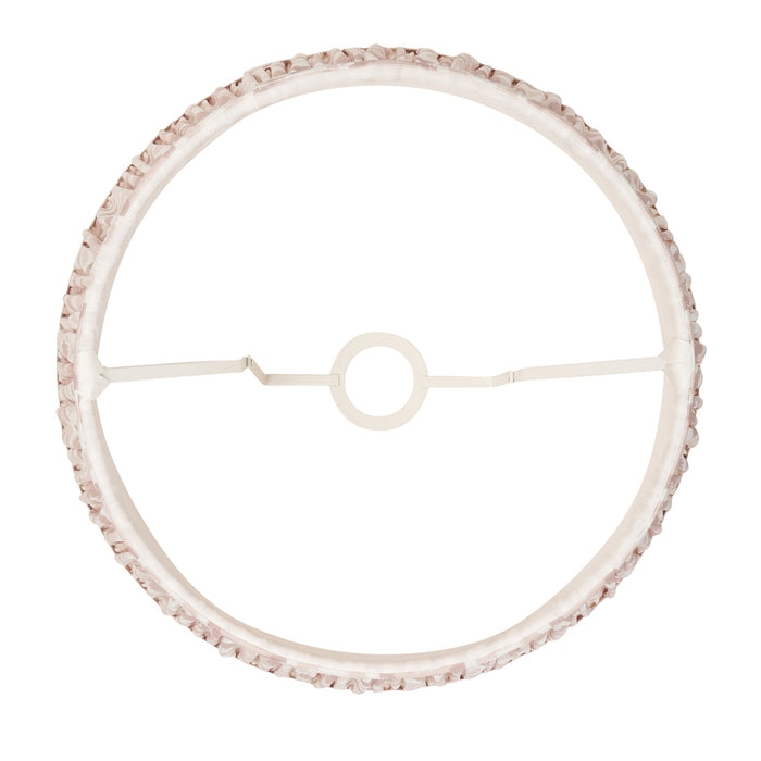 2 PACK 40cm Tapered cylinder Lamp Shade - Neutral print fabric - Pleated Spot Handcrafted Light