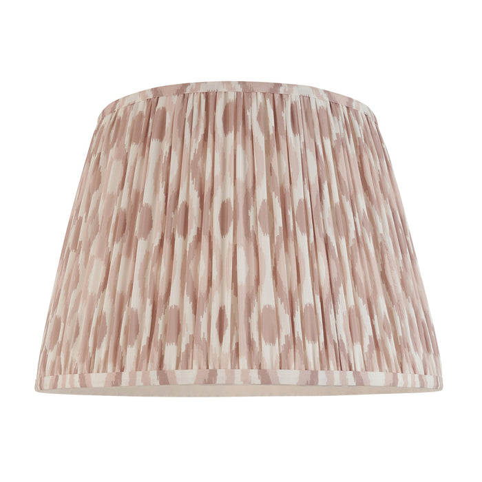 2 PACK 40cm Tapered cylinder Lamp Shade - Neutral print fabric - Pleated Spot Handcrafted Light