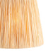 2 PACK 30cm Tapered cylinder Lamp Shade - Natural raffia & matt black - Pleated Handcrafted Light