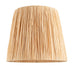 30cm Tapered cylinder Lamp Shade - Natural raffia & matt black - Pleated Handcrafted Light