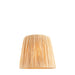 30cm Tapered cylinder Lamp Shade - Natural raffia & matt black - Pleated Handcrafted Light