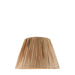 24cm Tapered cylinder Lamp Shade - Natural raffia & matt black - Pleated Handcrafted Light