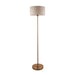 2 PACK 1500mm Tall Floor Lamp - Vintage brass & natural linen - 10W LED E27