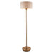 1500mm Tall Floor Lamp - Vintage brass & natural linen - 10W LED E27