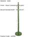 2 PACK 1327mm Tall Floor Lamp - Gloss Cotswold green paint - 10W LED E27