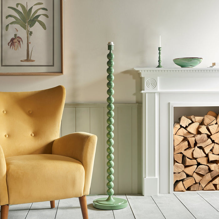 1327mm Tall Floor Lamp - Gloss Cotswold green paint - 10W LED E27