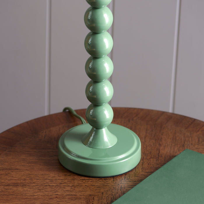 Table Lamp Base Only - Gloss Cotswold green paint - 7W LED E14