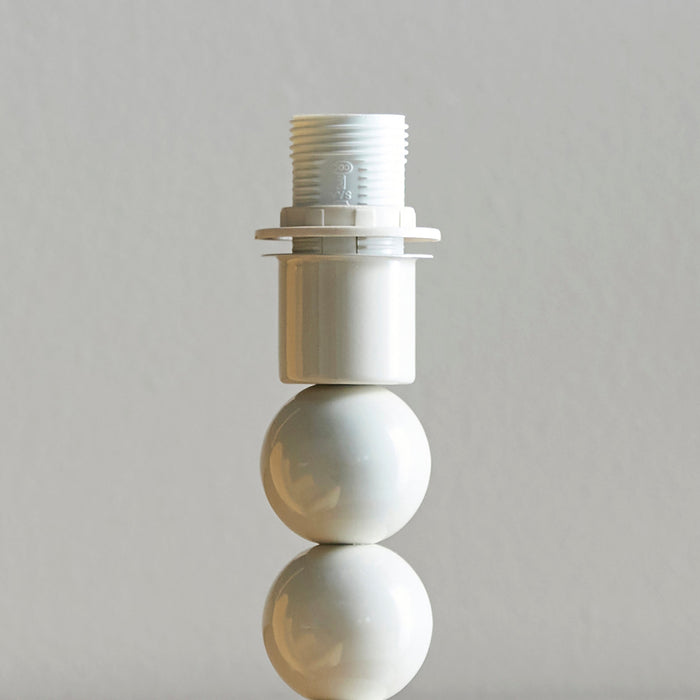 2 PACK Table Lamp Base Only - Gloss almond white paint - 7W LED E14