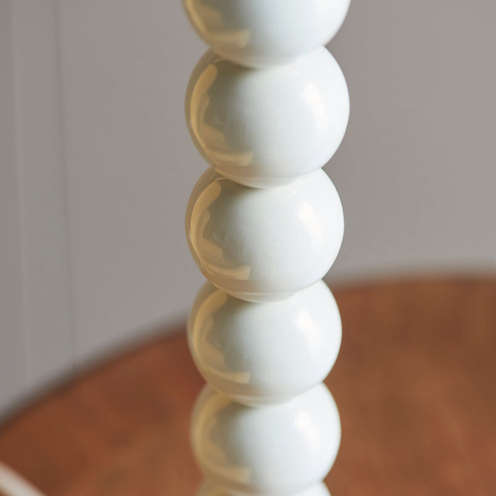 2 PACK Table Lamp Base Only - Gloss almond white paint - 7W LED E14