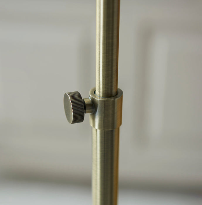 2 PACK 1400mm Tall Floor Lamp - Antique brass plate & opal glass - 10W LED E27