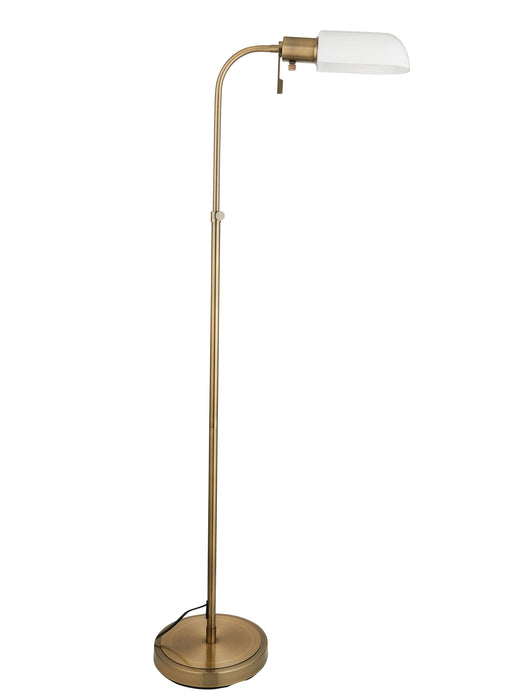 2 PACK 1400mm Tall Floor Lamp - Antique brass plate & opal glass - 10W LED E27