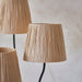 1560mm Tall Floor Lamp - Matt black & natural raffia - 3 x 7W LED E14