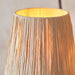 1560mm Tall Floor Lamp - Matt black & natural raffia - 3 x 7W LED E14