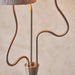 1560mm Tall Floor Lamp - Brushed aged brass plate & natural raffia - 3 x 7W LED E14